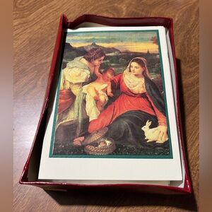 Cartier Christmas Card Vintage Boxed Holiday Cards Madonna And Child Religious B